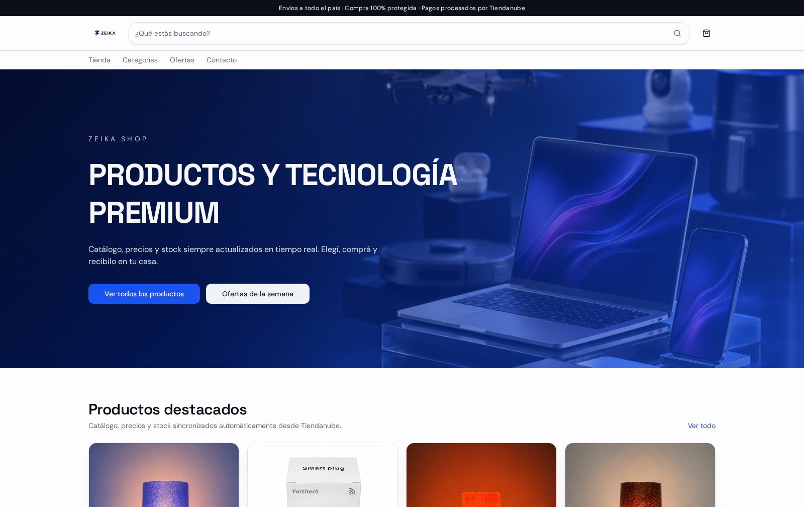 Captura del proyecto ZEIKA SHOP